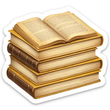 could they be a satck of known books but one of them is opened like at the bottom sticker