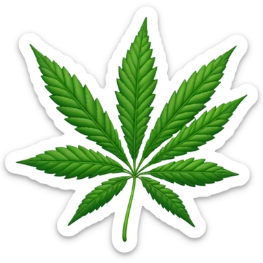 Marijuana leaf sticker