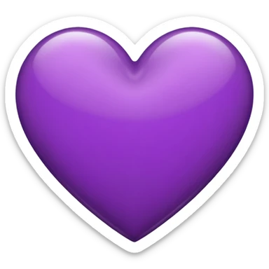 Heart emoji with mix of black and purple colour sticker