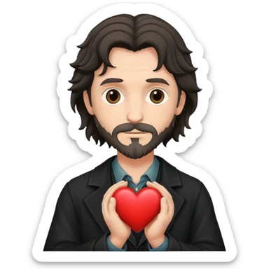 Sirius black hold a heart  sticker