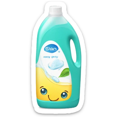 A bottle of cleaning solution sticker