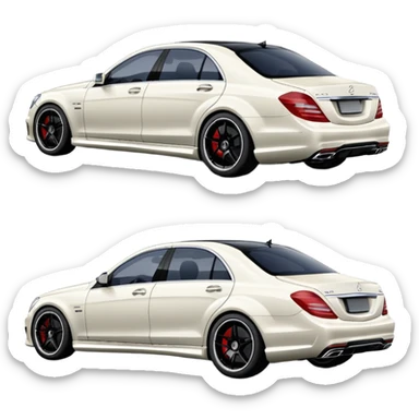 mercedes s63 amg 2012 with white paint  sticker