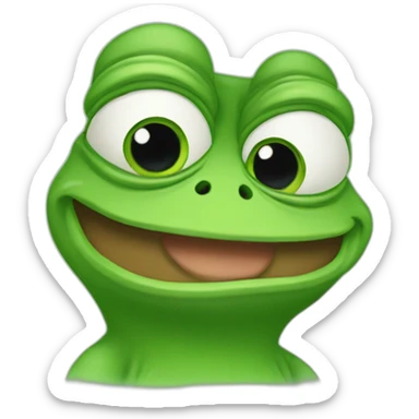 cute pepe the frog sticker