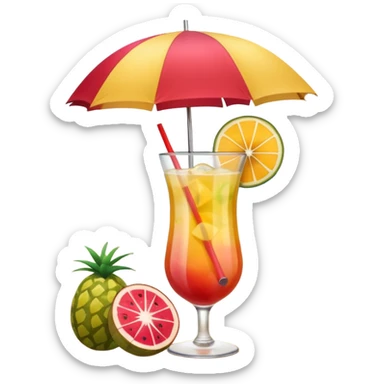 beach coctail drink sticker