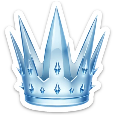 ice crown with only 3 spikes sticker