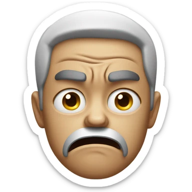 Angry annoyed face  sticker