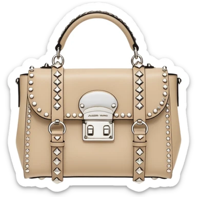 Ultra realistic Alexander Wang bag, in cottagecore aesthetic style including highly detailed embellishments, 8k hd quailty  sticker