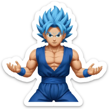 Goku ssj3 and vegeta ssj3 fusion dance aura = vegito ssj3 sticker