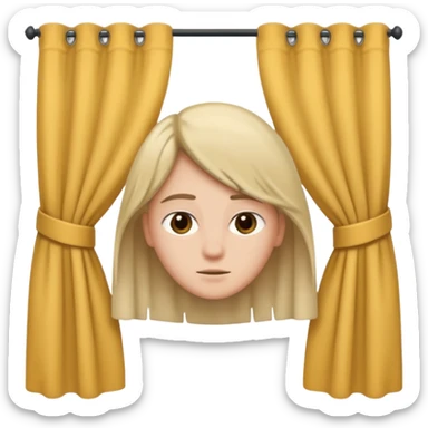 🫃 but with parted middle hair (curtains)  sticker