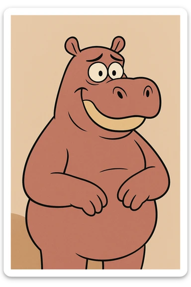 Hippo sticker