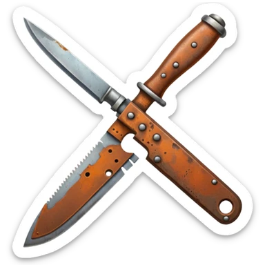 Rusty knife sticker