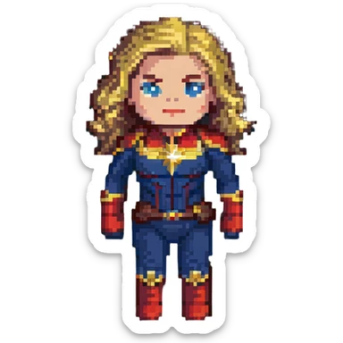 Captain Marvel superhero sticker