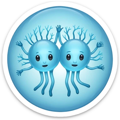 Last two brain cells dancing sticker
