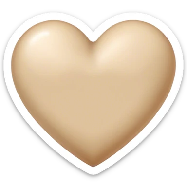 Beige heart  sticker