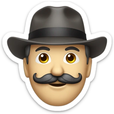 Dictateur avec une moustache très fine au dessous de la bouche sticker