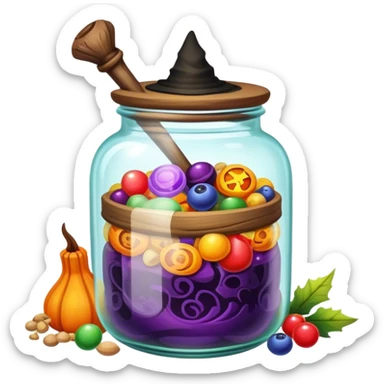 Witchy spell jar sticker