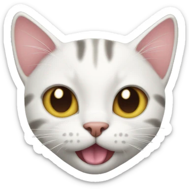 cat with tongue out  sticker