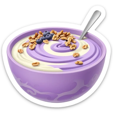 pastel purple and white smoothie bowl sticker