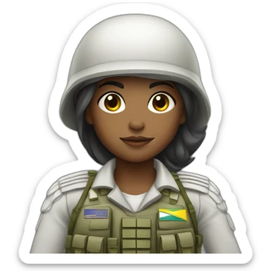 white soldier girl brazil sticker