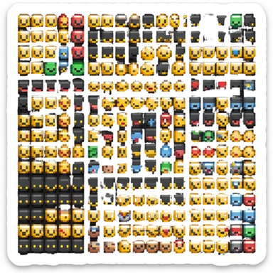 Pixel art emoji using only X and 1 sticker