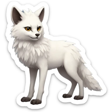 Modern Realistic Rare Fantasy Fluffy Vernid-Trico-species by LiLaiRa, full body sticker