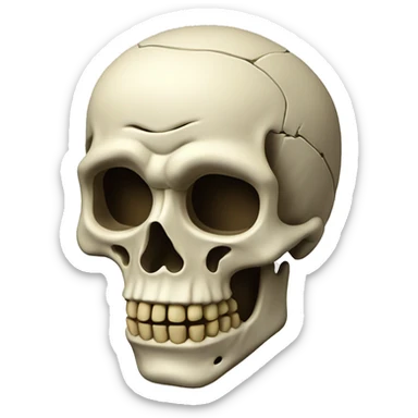 Coolen skeleton head der gruselig ist  sticker