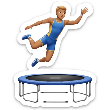 Human Jump Trampoline "Jump Off" sticker