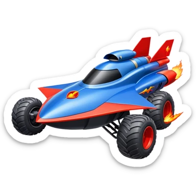 ATV QUAD batmobile in rocket ship boom rocket at take-off in fire france ! sticker