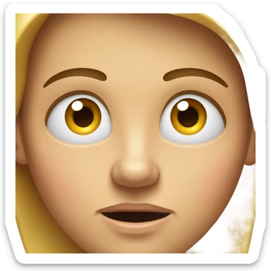 Really shocked face in distress almost appalled  sticker