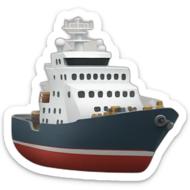 ship in harbor sticker