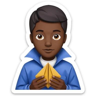 Street Origami Folder black man sticker