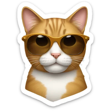 Cat with sunglasses sticker