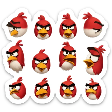 Red from Angry Birds sticker