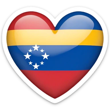corazón de la bandera de venezuela sticker