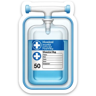 Hospira, BBraun, Hospital Intravenous fluid bag, 2 ports on the bottom side of bag, and is filled with 500ml, pharmacy label sticker