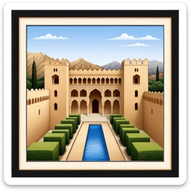 The alhambra of granada, spain  sticker