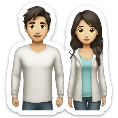 asian-boyfriend-brune-girlfriend sticker