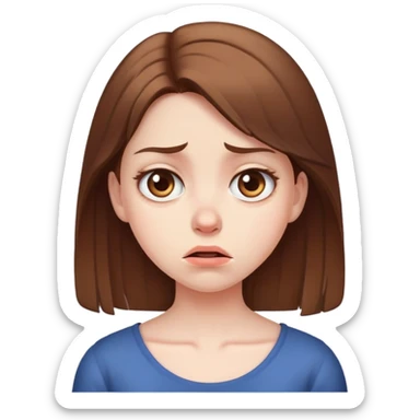 girl with disgusted face expression sticker