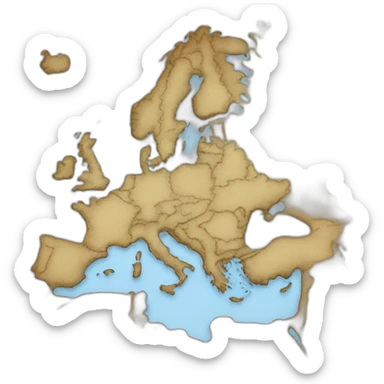 carte de l'europe (sans la Turquie) sticker