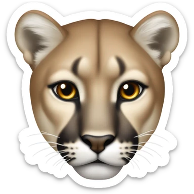 Cougar face sticker