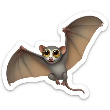 Momo the flying lemur sticker
