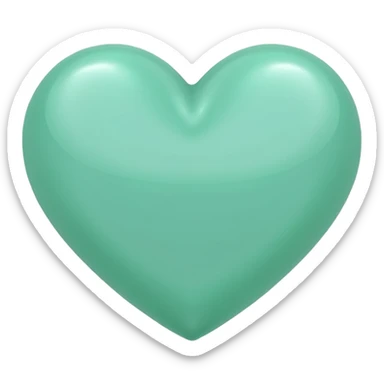 haz un corazon verde menta sticker