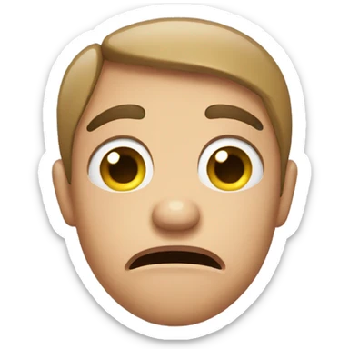 crying, scared, and confused sticker