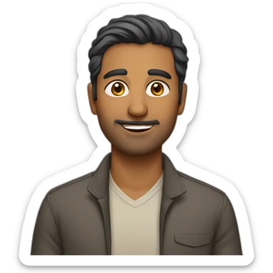 south asian man sticker