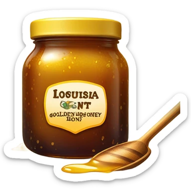 Gold Louisiana honey  sticker
