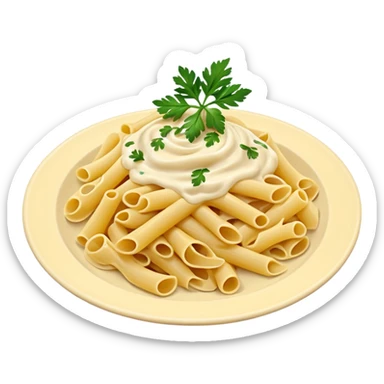 Pasta with cream sauce sticker