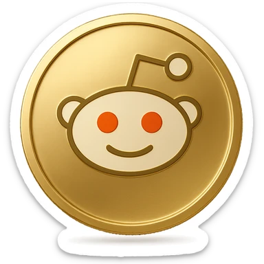 flat gold token with only the mascot's head centered, mascot's head in original color with subtle gold outline, simple, no text or extra elements sticker