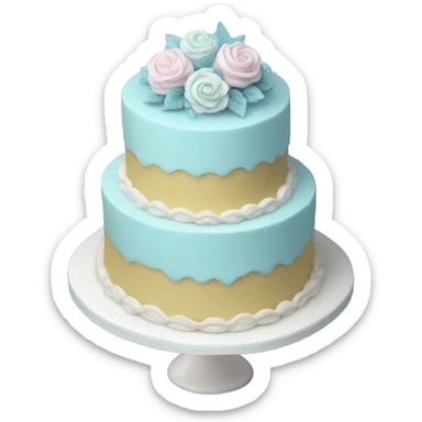Three tier pastel blue cake sticker