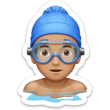Underwater boy sticker