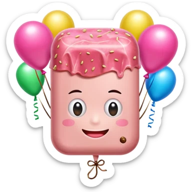 spam meat jeff koons style  mishroom balloons sticker